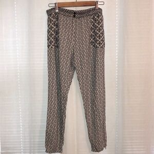 SportsGirl 12 Navy White Light Ankle Cropped Summer Pants